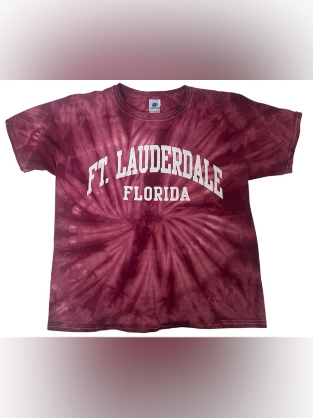 YOUTH FORT LAUDERDALE T-SHIRT TIE DYE TEE FLORIDA SOUVENIR
